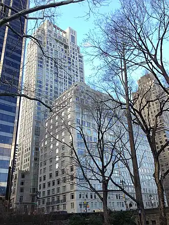 View of 15 Central Park West from Central Park