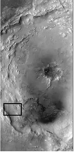 Context for next image of Bamberg. Box shows where the next image came from. This is another CTX image.