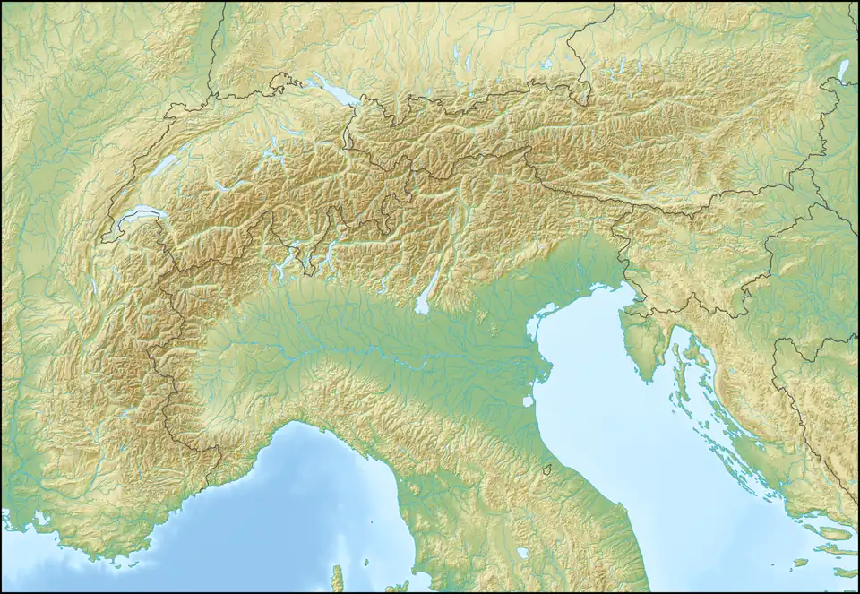 Mangart is located in Alps