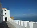 Promenade/street along the sea walls.