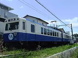 260 series train in "Narou Blue" livery