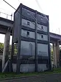 The stairwell from the rear.