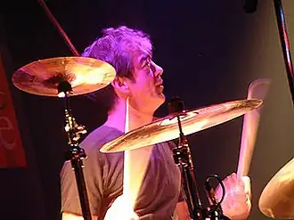 Bill Berry performing with R.E.M. in the 2000s.