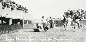 Touchdown, photographed from the sidelines