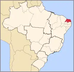 Location of Tibau do Sul