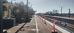 Bunyip station during construction in January 2023