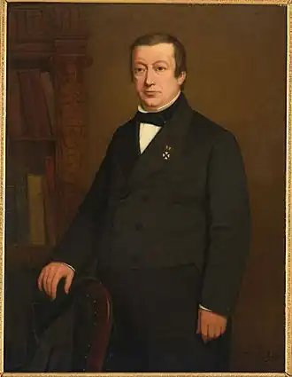 C. R. Hermans as knight in the Order of the Oak Crown, by Frans van Beers in 1868.