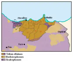 The Ait Ourich are indicated with XI