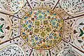 Some of the temples have decorated ceilings