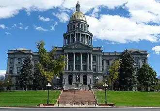 Colorado State Capitol Building, at the western edge of the Capitol Hill neighborhood