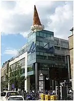 Dropped Cone 2001, Claes Oldenburg and Coosje van Bruggen, Neumarkt area, Cologne, Germany