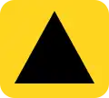 Solid triangle - Emergency diversion route for motorway and other main road traffic