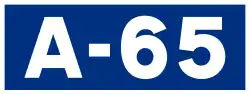 Autovía A-65 shield}}
