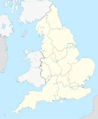Map of England showing the locations of towns and battles. The battle of Towton is in the north, just southwest of York.
