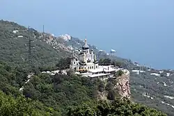 The Church of Christ's Resurrection is a popular wedding spot in Foros
