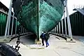 Jylland's hull in dry-dock