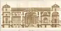 Section through northern rooms