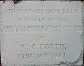 Foundation stone laid by Mansfield Road Baptist Church