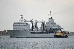Aditya departing Portsmouth Naval Base, United Kingdom, 20 June 2009.