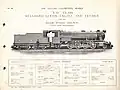 Vulcan Foundry's specification sheet of the class YD