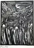 Welcoming the New Moon.[515] Etching by Joseph Budko (1888–1940)