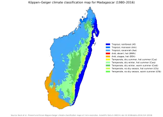 Image 9A Köppen climate classification map of Madagascar (from Madagascar)