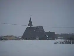 View of the village and church