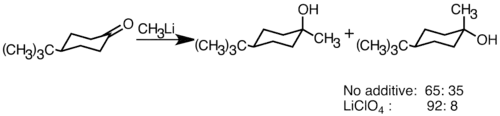 LiClO4 increase selectivity of t BuLi