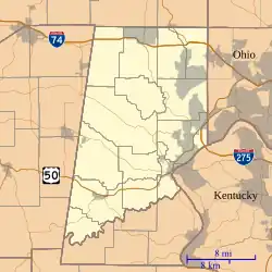 Sparta is located in Dearborn County, Indiana