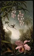 Orchids and Spray Orchids with Hummingbird, c. 1875–1890, Boston Museum of Fine Arts