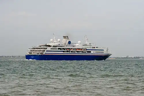 A ship at sea