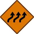 CW1-4cR Triple lane shift (right)