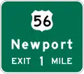 E1-2 Interchange Advance Guide (2 Destinations)