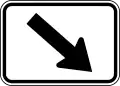 M6-2aPR Downward Diagonal Right Directional Arrow
