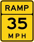 W13-3 Ramp speed advisory