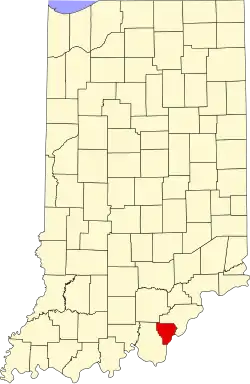 State map highlighting Floyd County