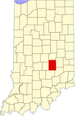 State map highlighting Shelby County