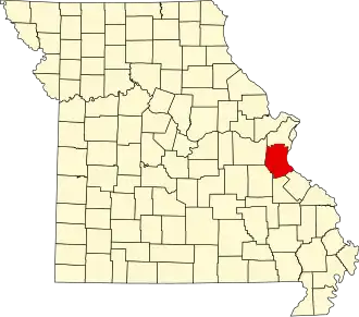 A state map highlighting Jefferson County in the eastern part of the state.