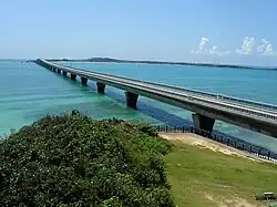 The 1,425-metre (4,675&nbsp;ft) long Ikema bridge connects Ikema Island with Miyako Island.