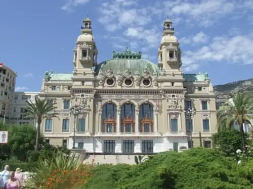 Image 47Seaside façade of the Salle Garnier, home of the Opéra de Monte-Carlo (from Outline of Monaco)