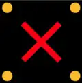 Lane Closed - Traffic May Not use the Below Lane (Used on where variable lane control or Dynamic Lanes are used.)