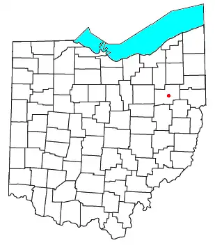 Location of Waco, Ohio