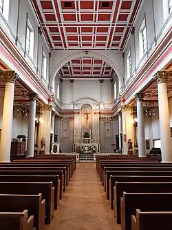 Interior, facing altar