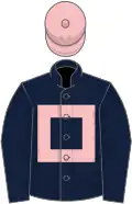 Dark blue, pink hollow box and cap