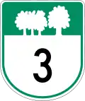 Route 3 marker