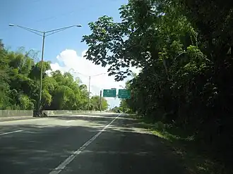 PR-30 east approaching PR-60 east in Humacao