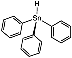 Skeletal formula of triphenyltin hydride