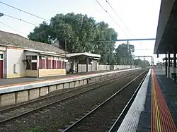 North-east bound view from Werribee platform 2 facing towards platform 1