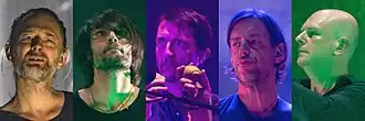 A montage of the members' faces