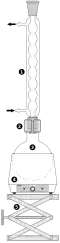 Organic synthesis apparatus using reflux